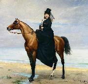 Asher Brown Durand Equestrian Portrait of Mademoiselle Croizette oil painting on canvas